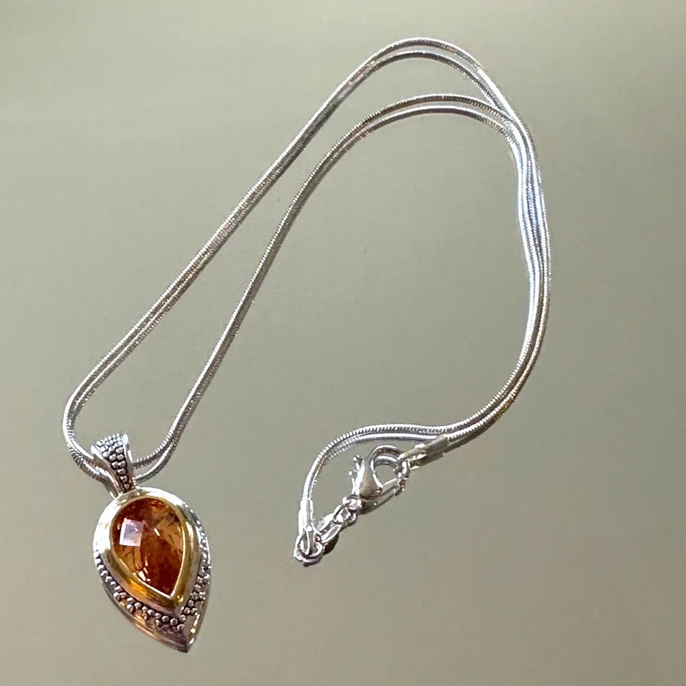 925 Stamped Silver necklace - Picture 1 of 5